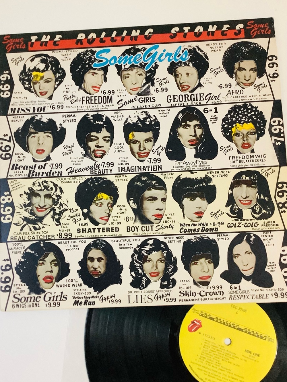 Vintage 1978 The Rolling Stones Some Girls Album LP Vinyl Record